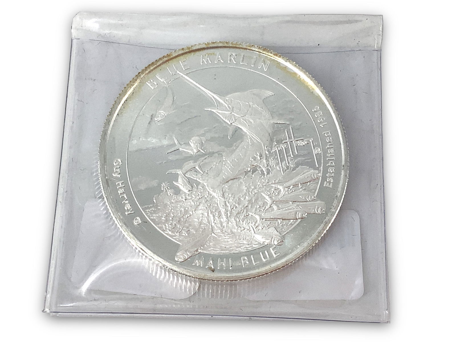 2015 Guy Harvey Blue Marlin 1 oz. Silver Round (1 of 3)