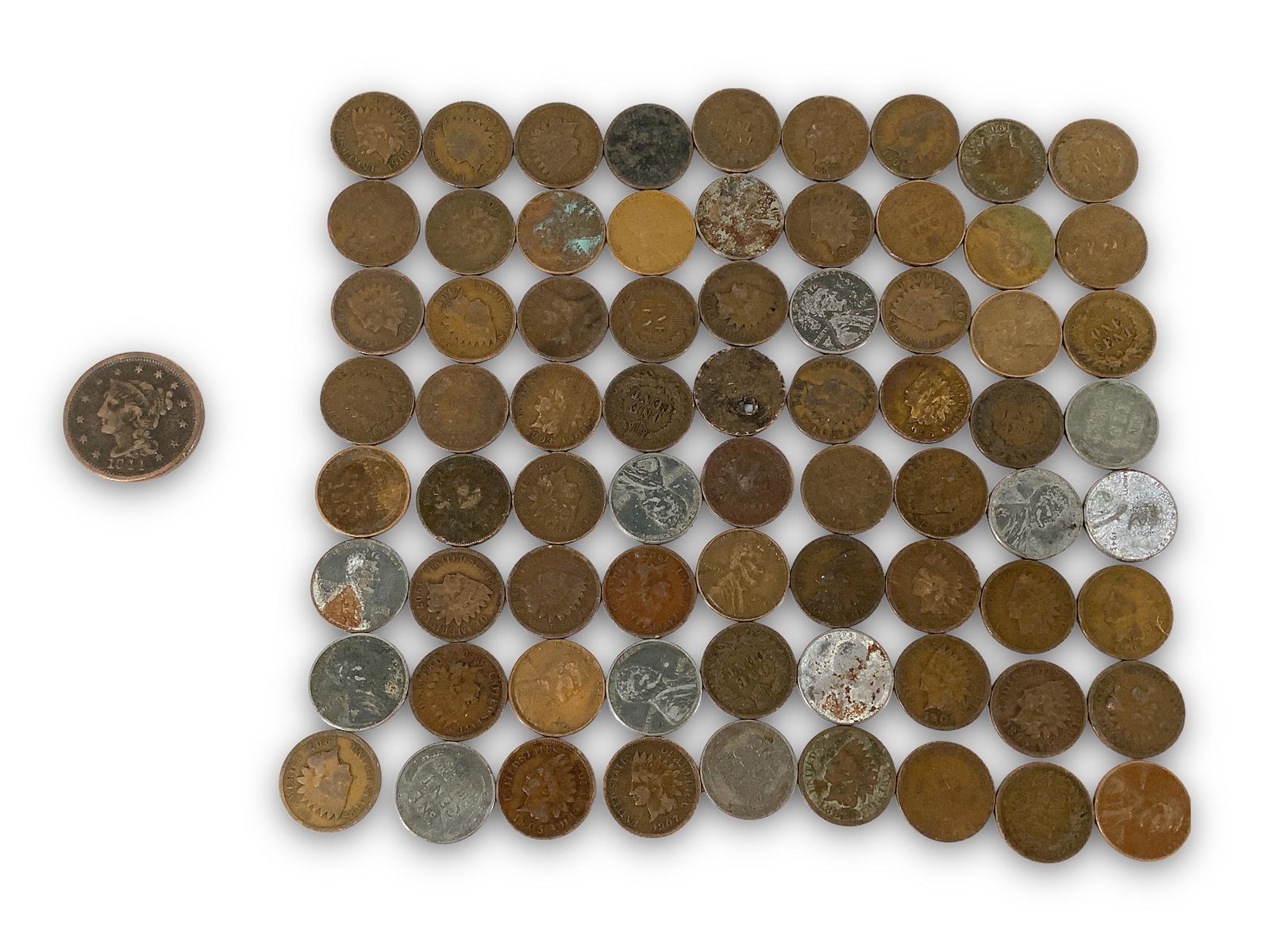 73 Loose One-Cent Coins (1 of 5)
