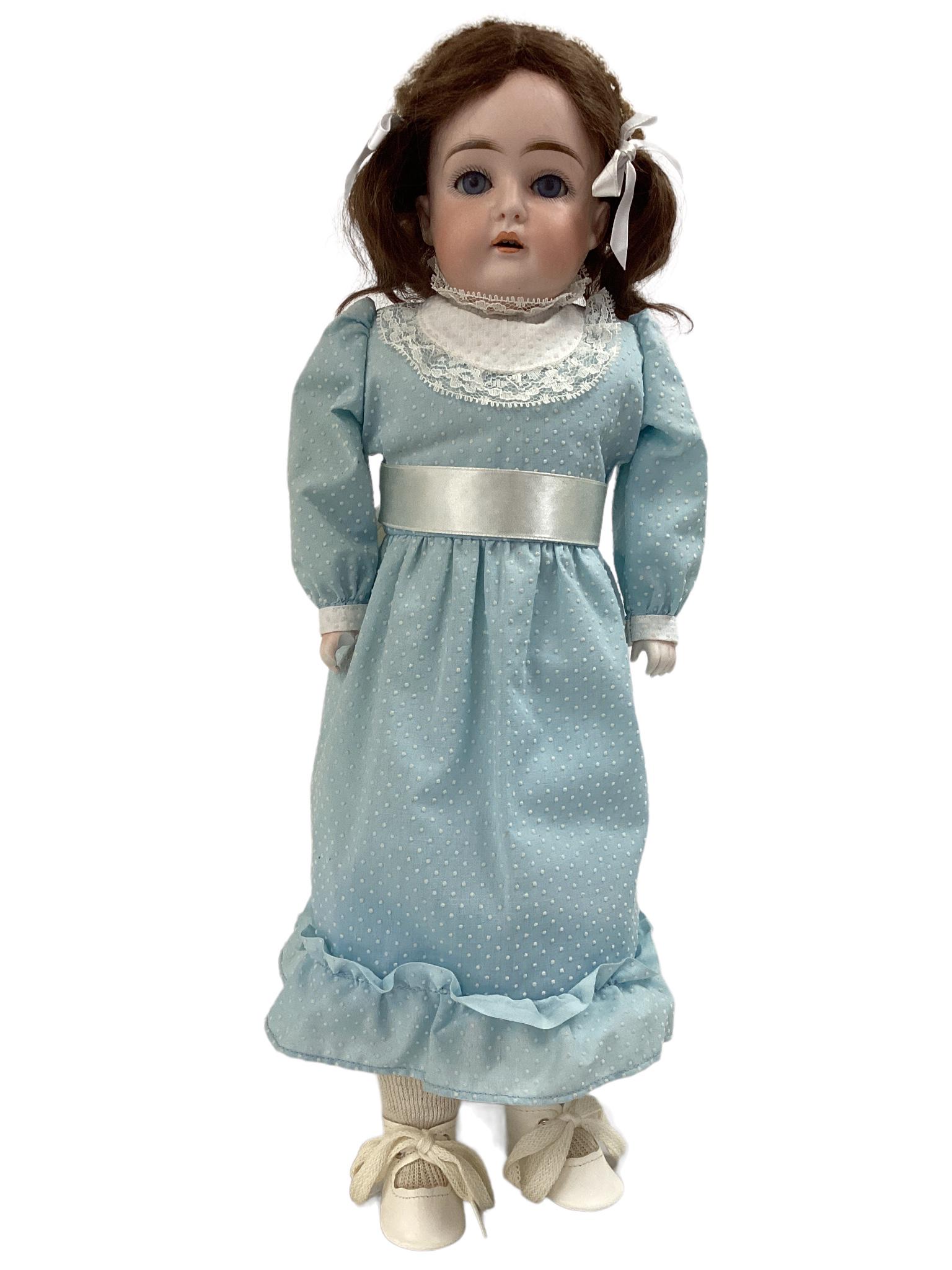 18" Kestner (7 1/2 148) bisque shoulder head, mohair wig, sleep eyes, painted eyelashes and facial (1 of 5)