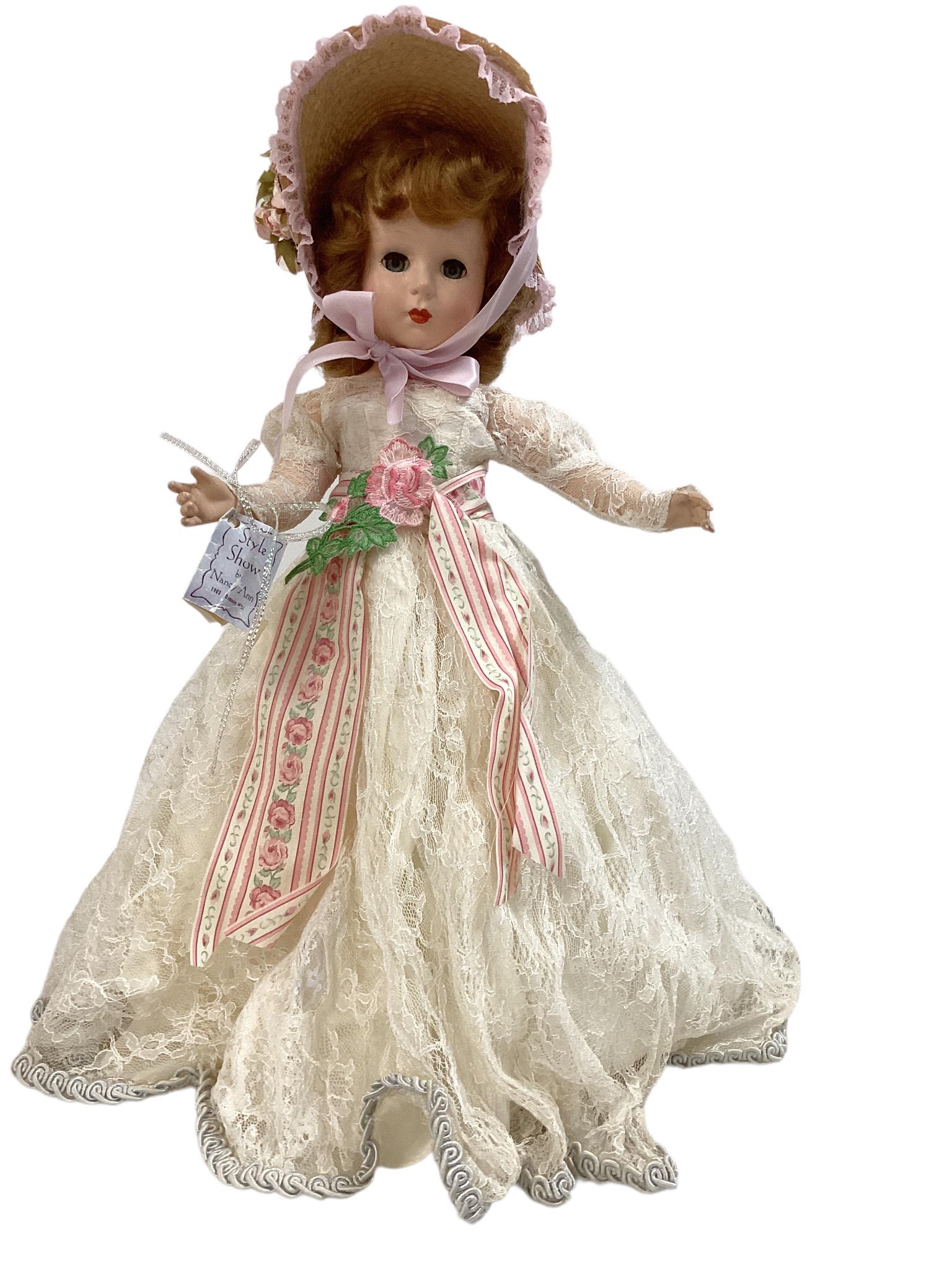 Nancy Ann Style Show hard plastic "Demure Miss". 18" doll with synthetic wig, sleep eyes, closed (1 of 4)