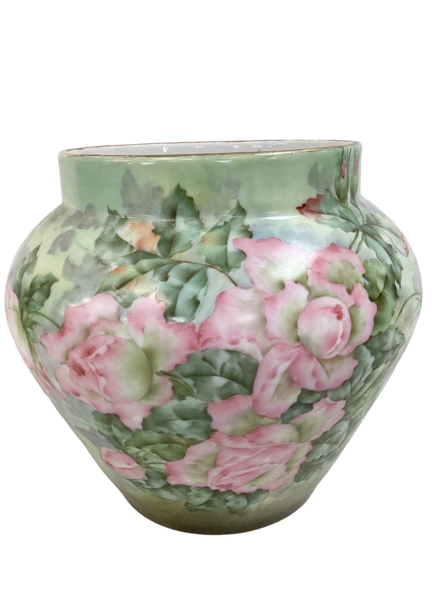 Beautiful Limoges Hand Painted Jardiniere (1 of 5)