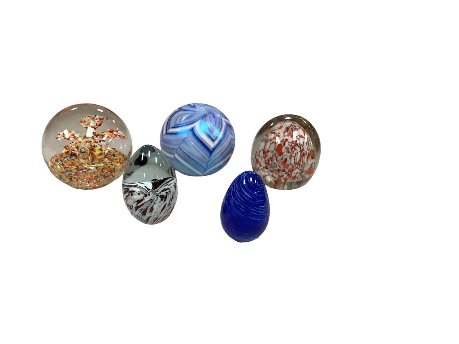 (5) Hand Blown Paperweights (1 of 1)