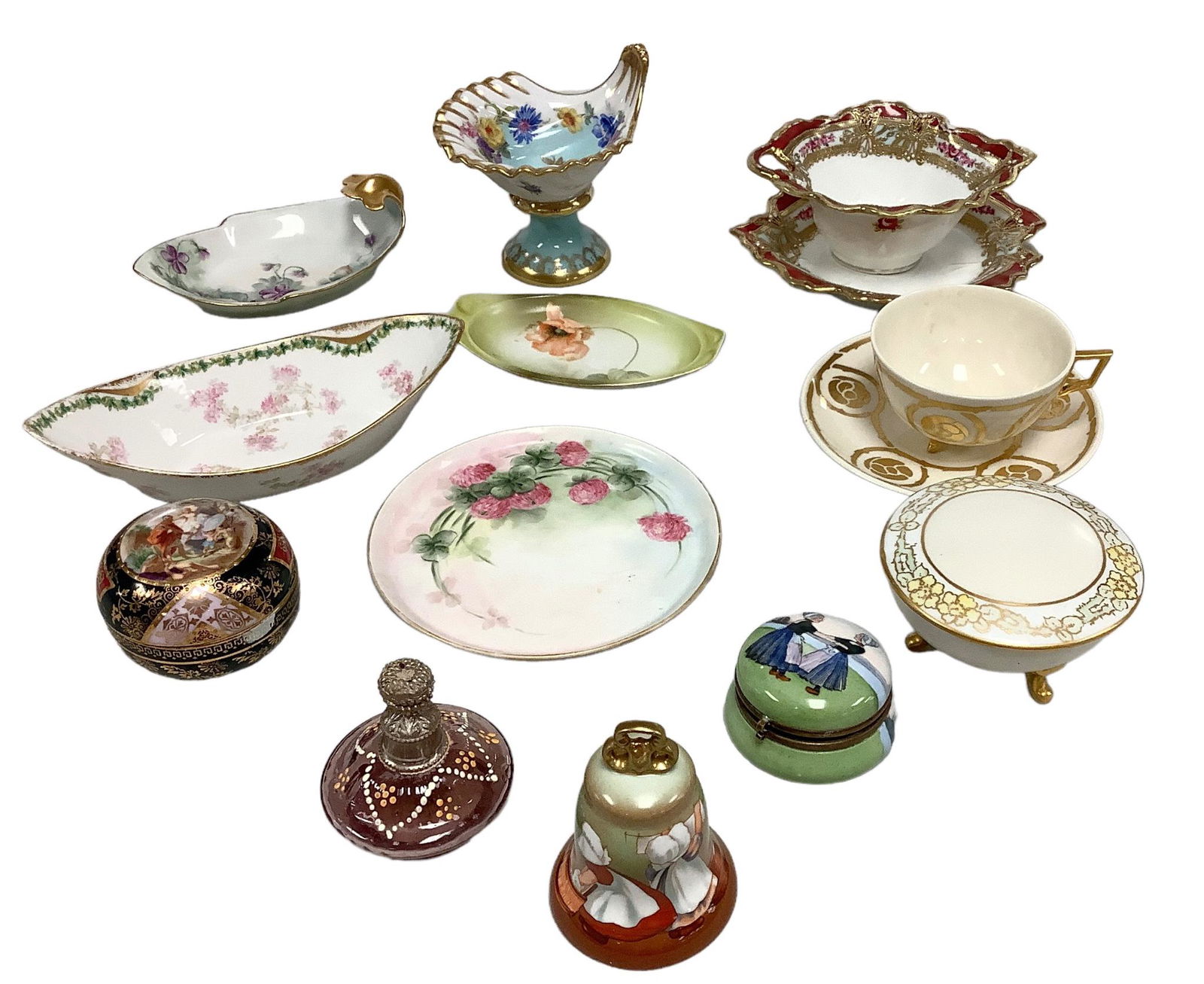 Assorted China and Porcelain Vanity Boxes and Dishes (1 of 5)