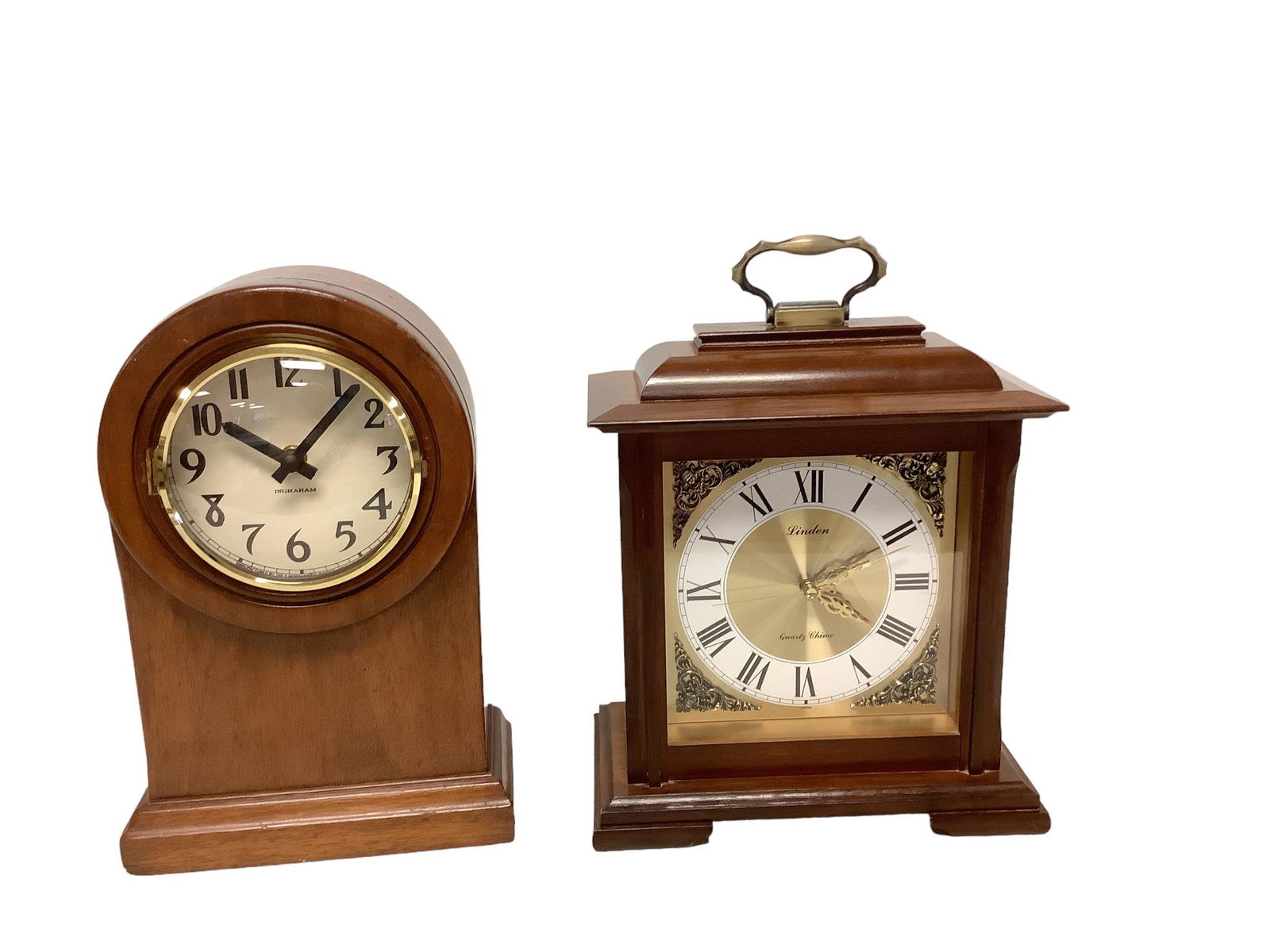 (2) Mantel Clocks by Ingraham and Linden. (1 of 4)
