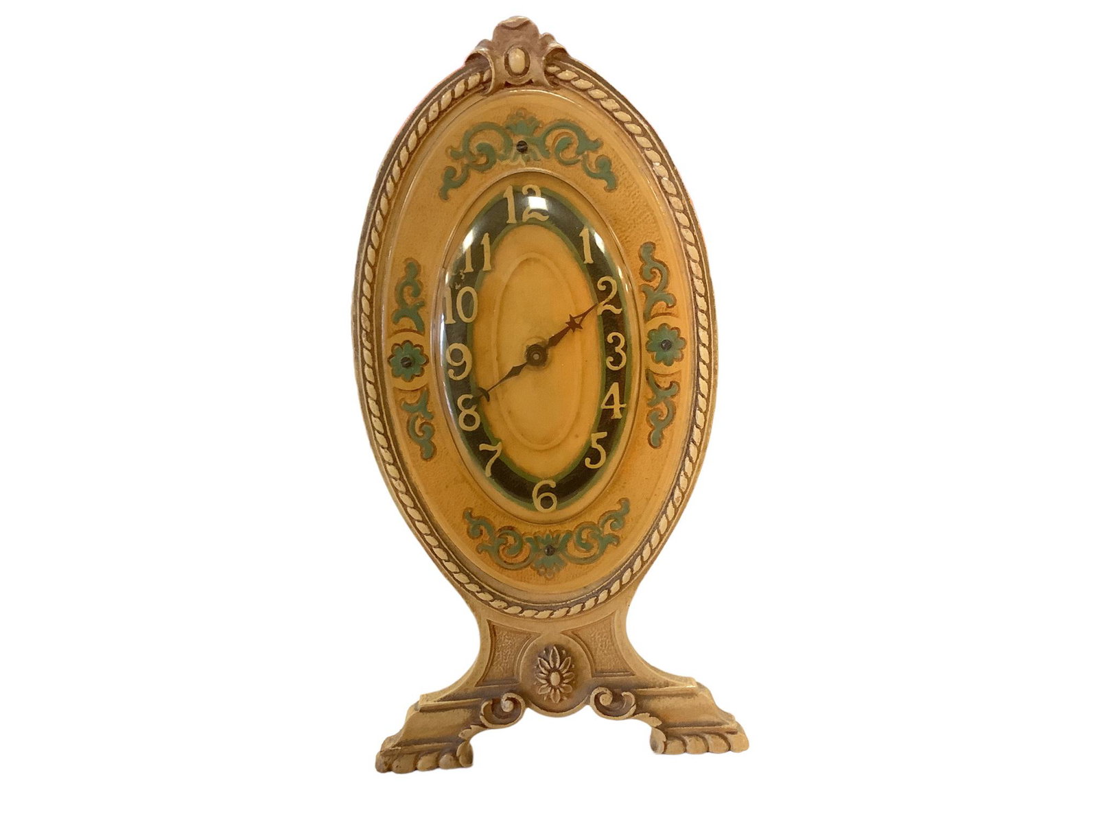 Rare Deluxe Clock & MFG. 1928 Lansdown Lux Clock: Rare Deluxe Clock & MFG. 1928 Lansdown Lux Clock Celluloid face of clock measurement is 2.5îx 4î. Was not tested for working condition.