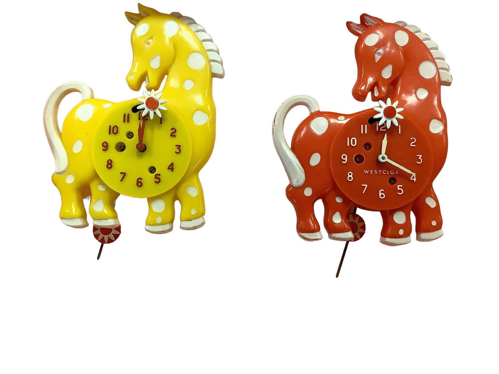 (2) Westclox Calico Horse Clocks (1 of 1)