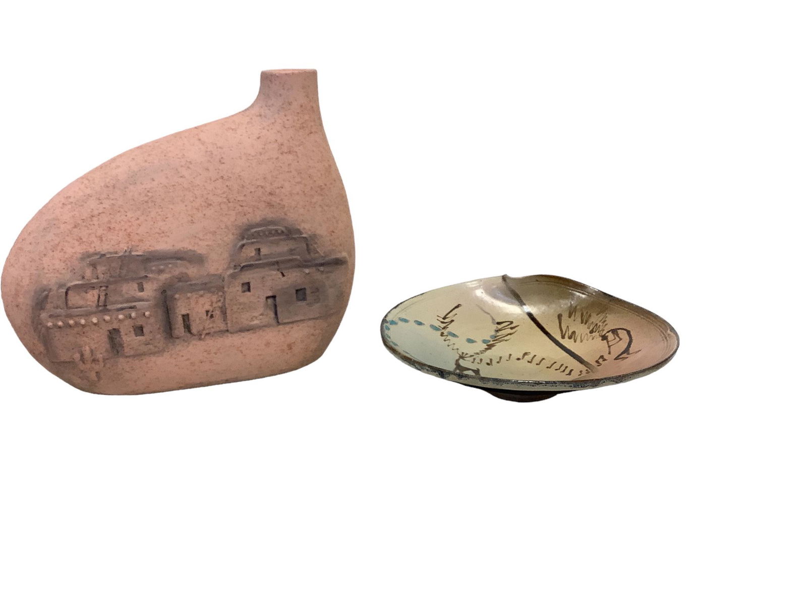 Clay vase, Ceramic NativeAmerican Plater. (1 of 4)