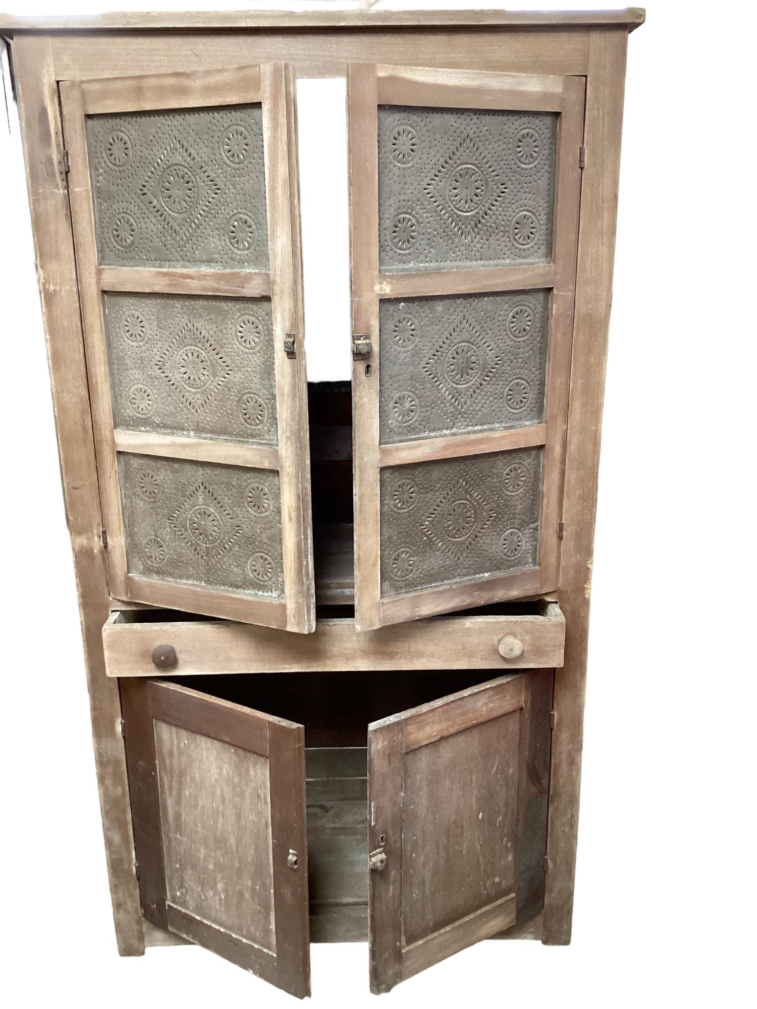 Wood & Tin Pie Safe Cabinet (1 of 1)