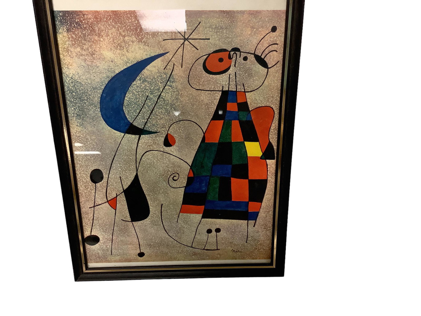 Joan Miro Lithograph: Joan Miro Lithograph 8” x 10” H.