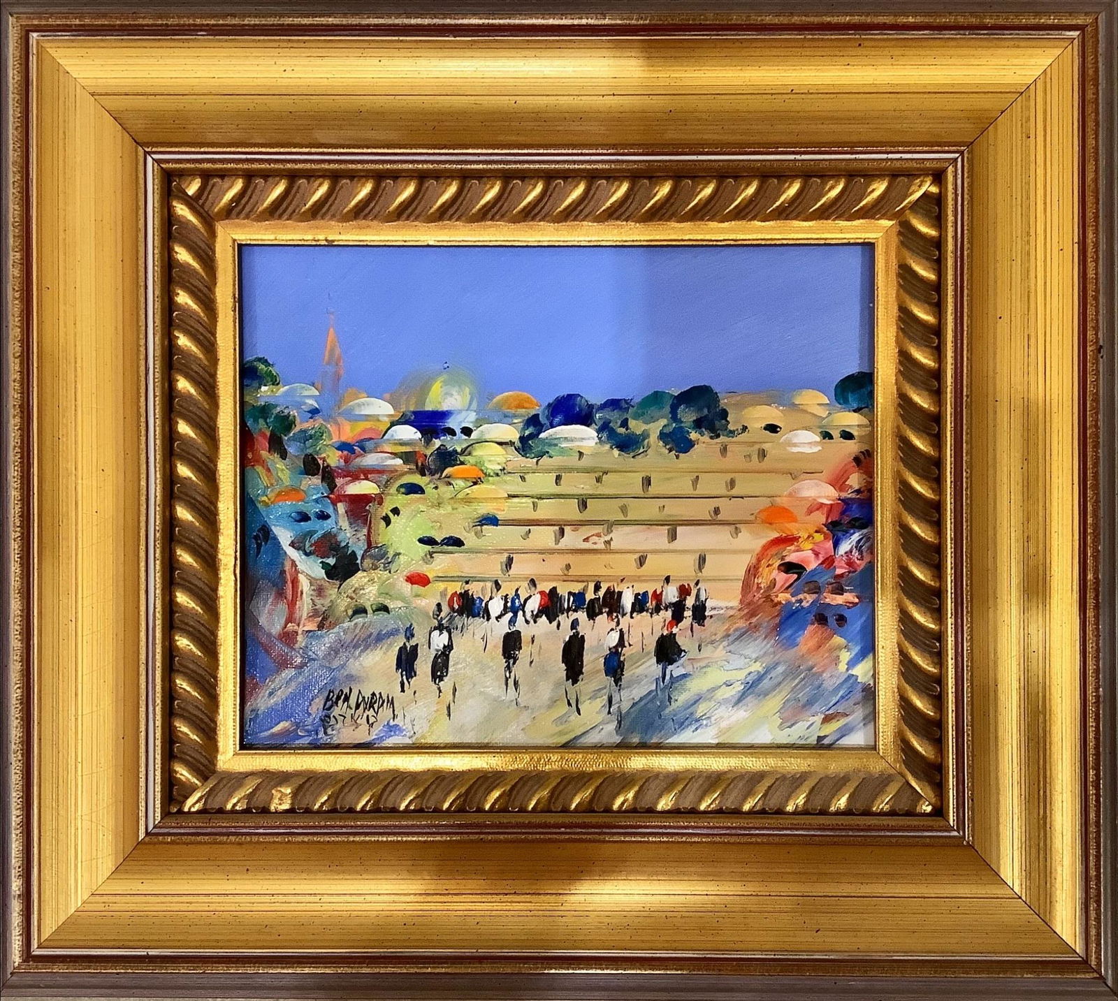 Signed Oil on Canvas, Abstract of the Wailing Wall (1 of 3)