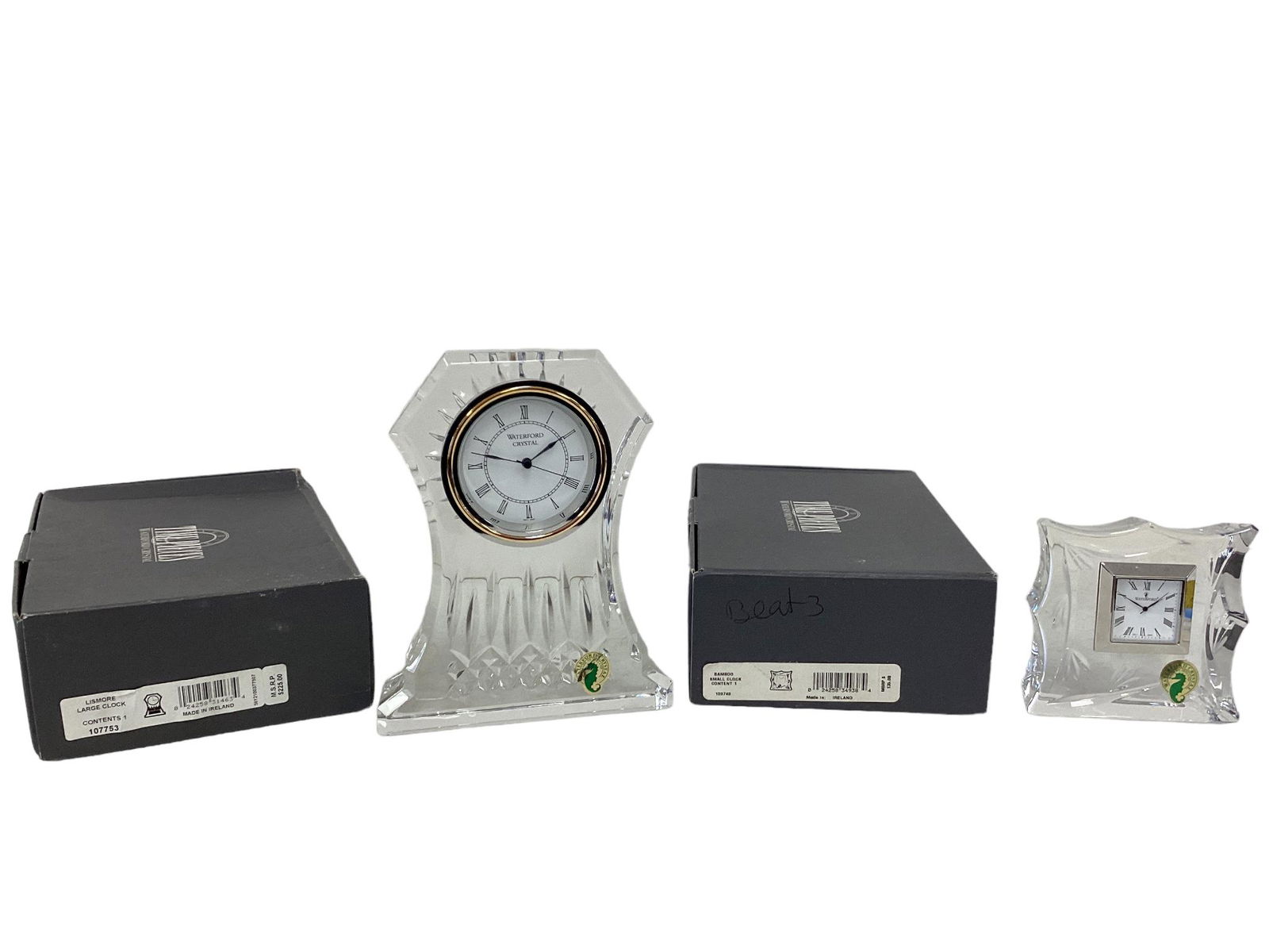 (2) Waterford Crystal Clocks, Marked & with Boxes (1 of 2)
