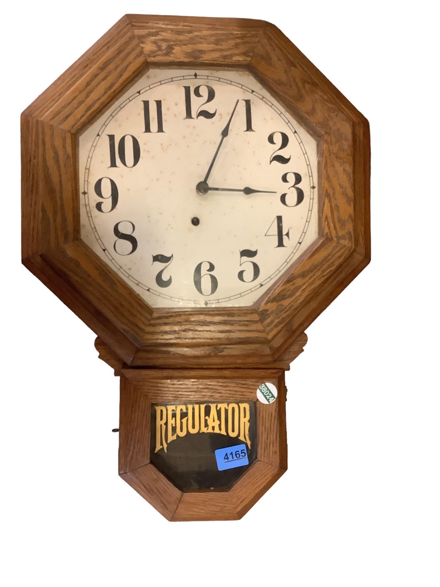 Oak Regulator Wall Clock (1 of 1)