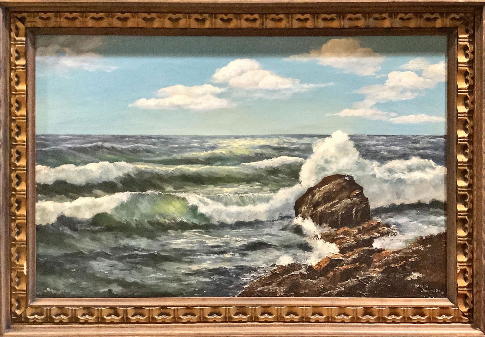 Mary Jo Hotchkiss Oil on Canvas ìSeascapeî (1 of 2)