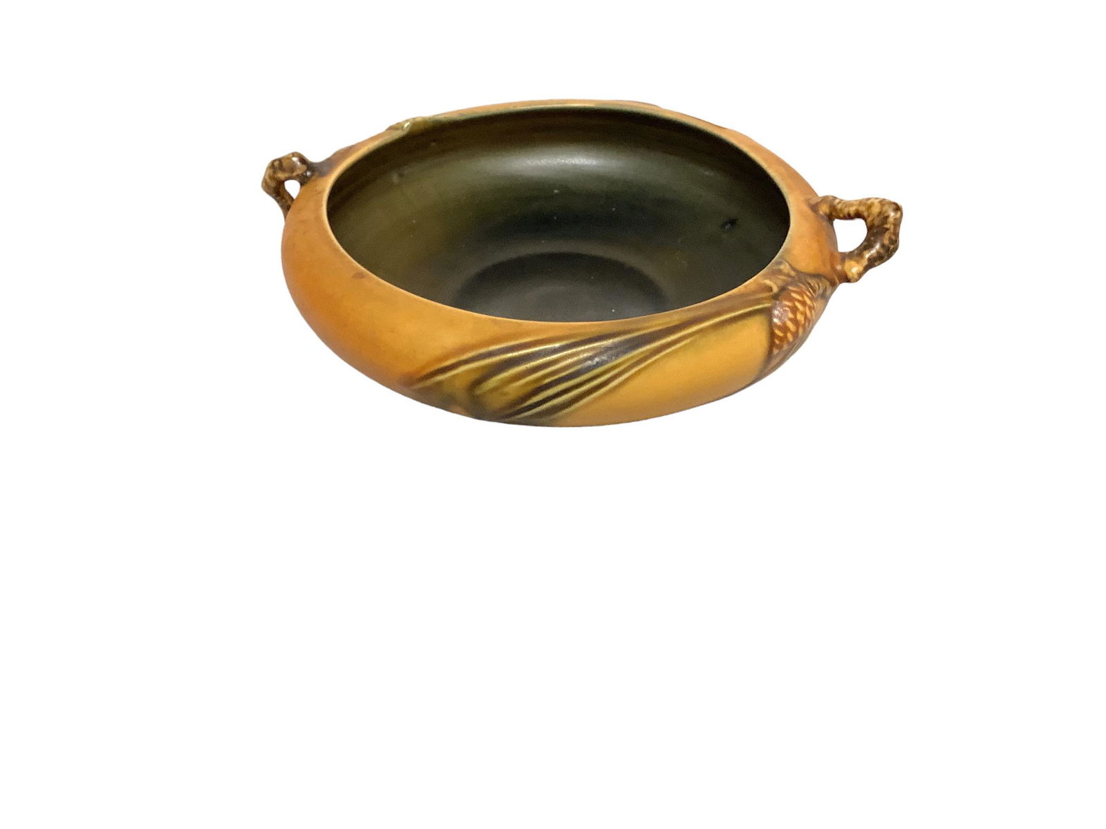 Roseville Pottery ìBrown Pineconeî Dish (1 of 2)