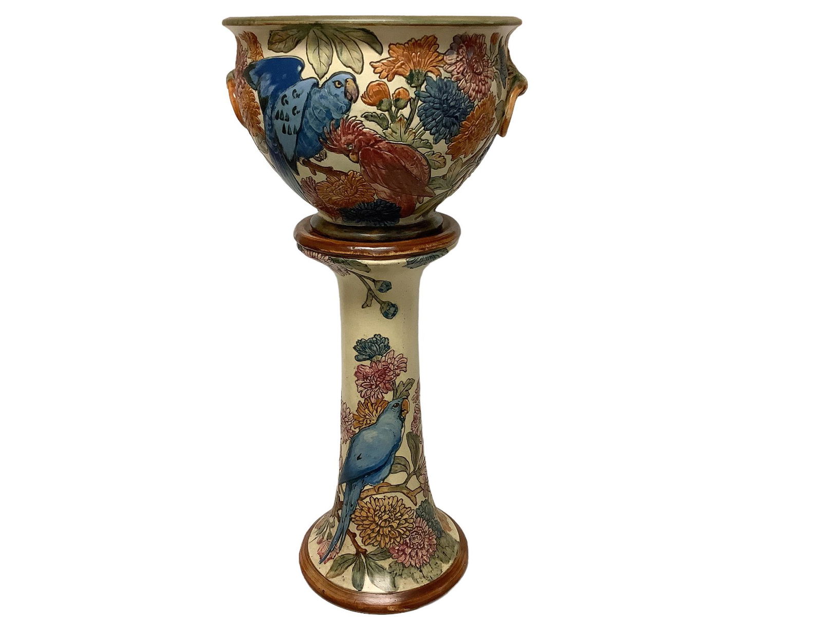 Weller Pottery ìFlemishî Jardiniere and Pedestal (1 of 4)