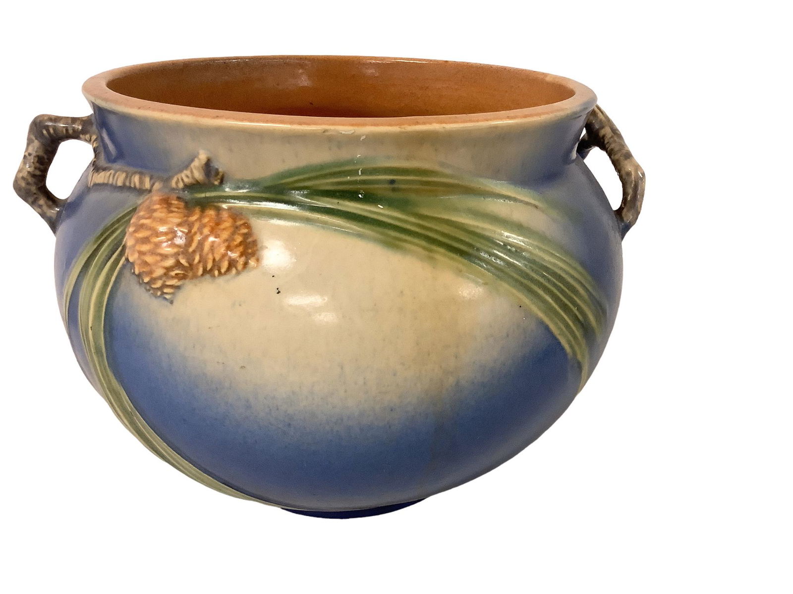 Roseville Pottery ìBlue Pineconeî Jardiniere (1 of 4)