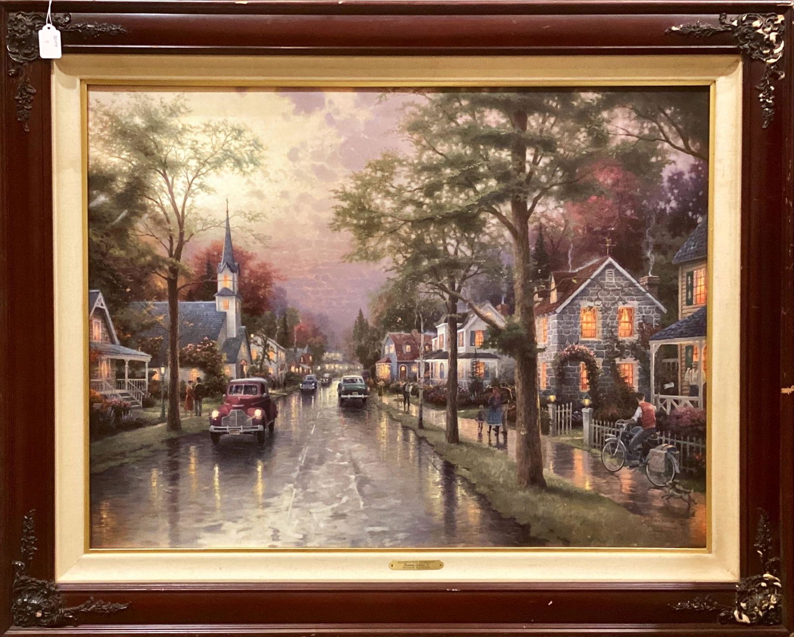 Thomas Kinkade , Print on canvas, ìHometown Morningî (1 of 3)