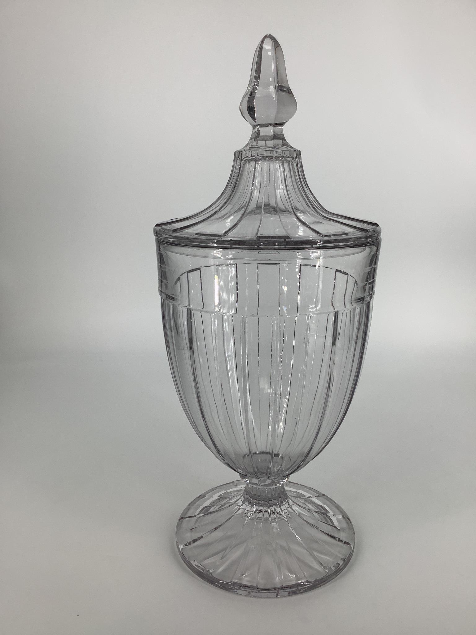 Heisey Recessed Panel Five Pound Covered Candy (1 of 1)