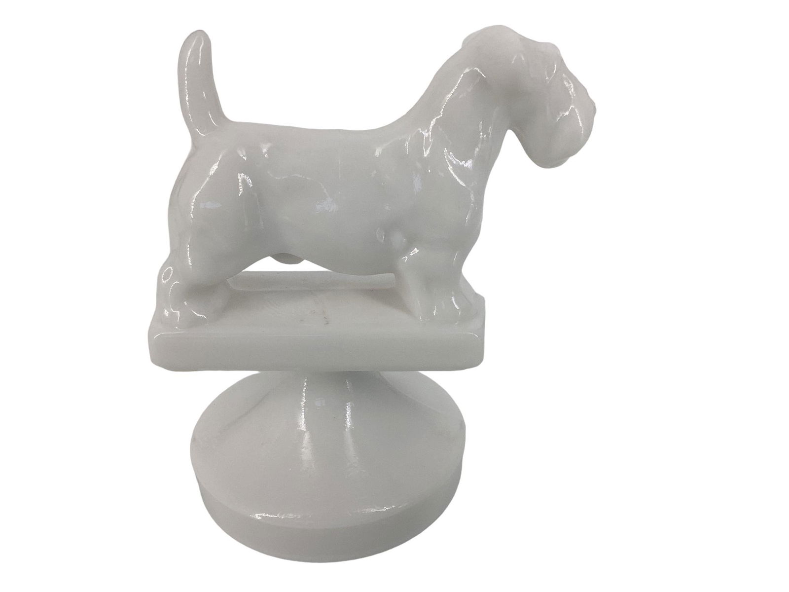 Heisey by Imperial Milk Glass Scottie Dog on Bust Off (1 of 1)