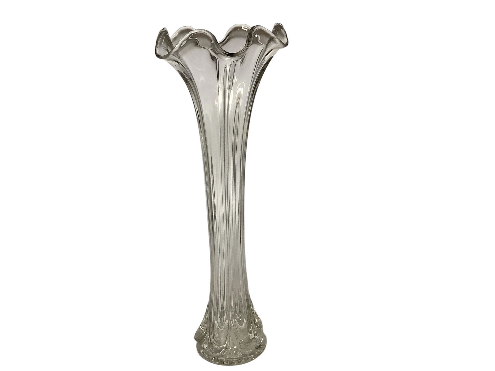 Heisey Swung Vase: Heisey Swung Vase #338-21.Faint ìHîon bottom.18î