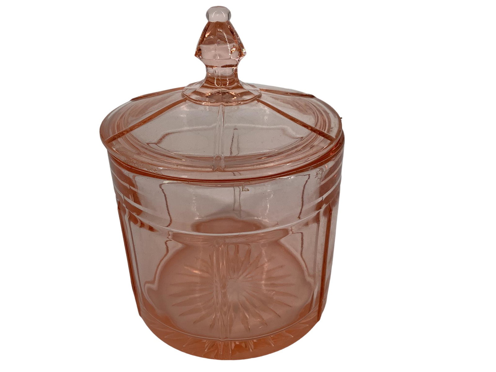 Heisey Tudor Flamingo Hotel Covered Sugar: Heisey Tudor Flamingo Hotel Covered Sugar #414. Lid and base both marked ìHî