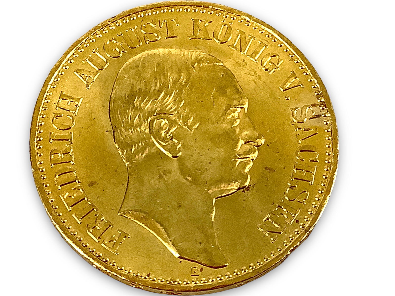 1913-E German States - Saxony-Albertine 20 Mark Foreign Gold Coin (1 of 4)