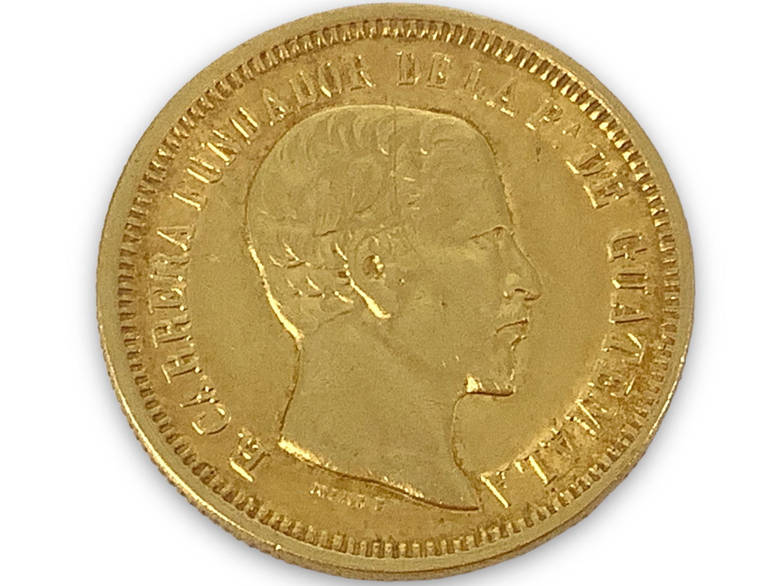 Guatemala 1869 R 5 Pesos Foreign Gold Coin (1 of 3)