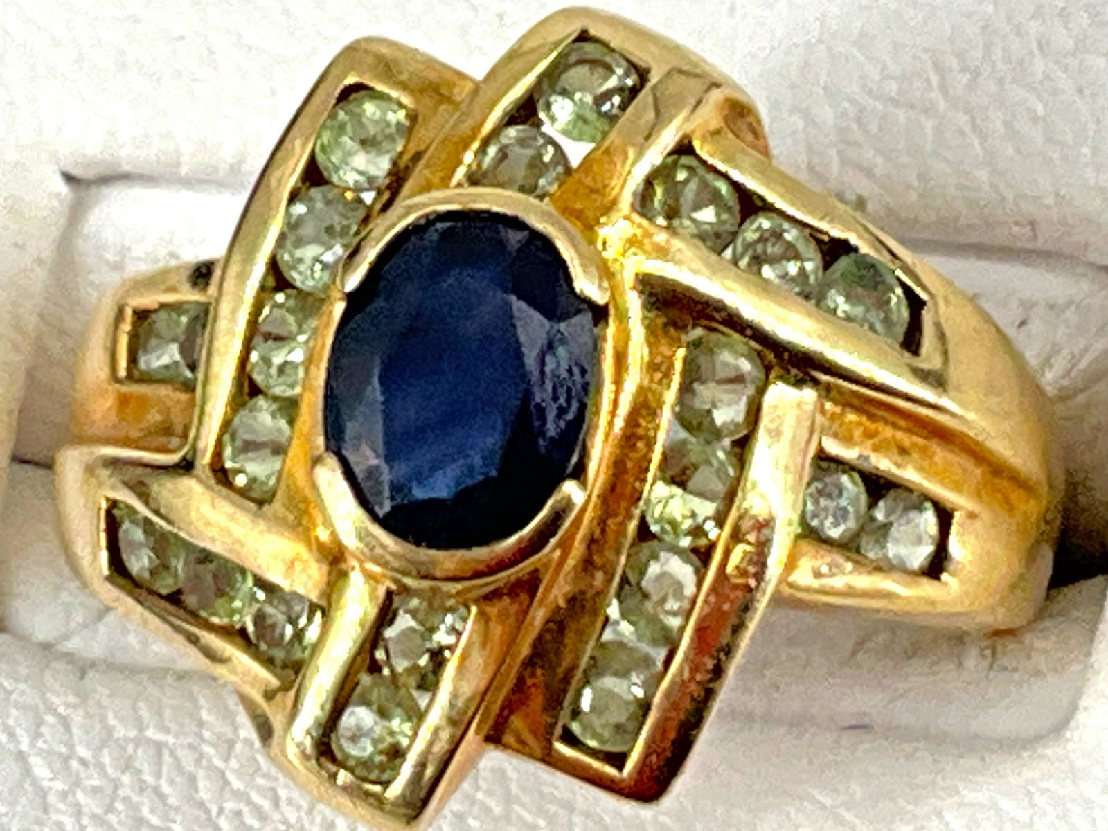 10kt Gold and Stone Dinner Ring (1 of 5)