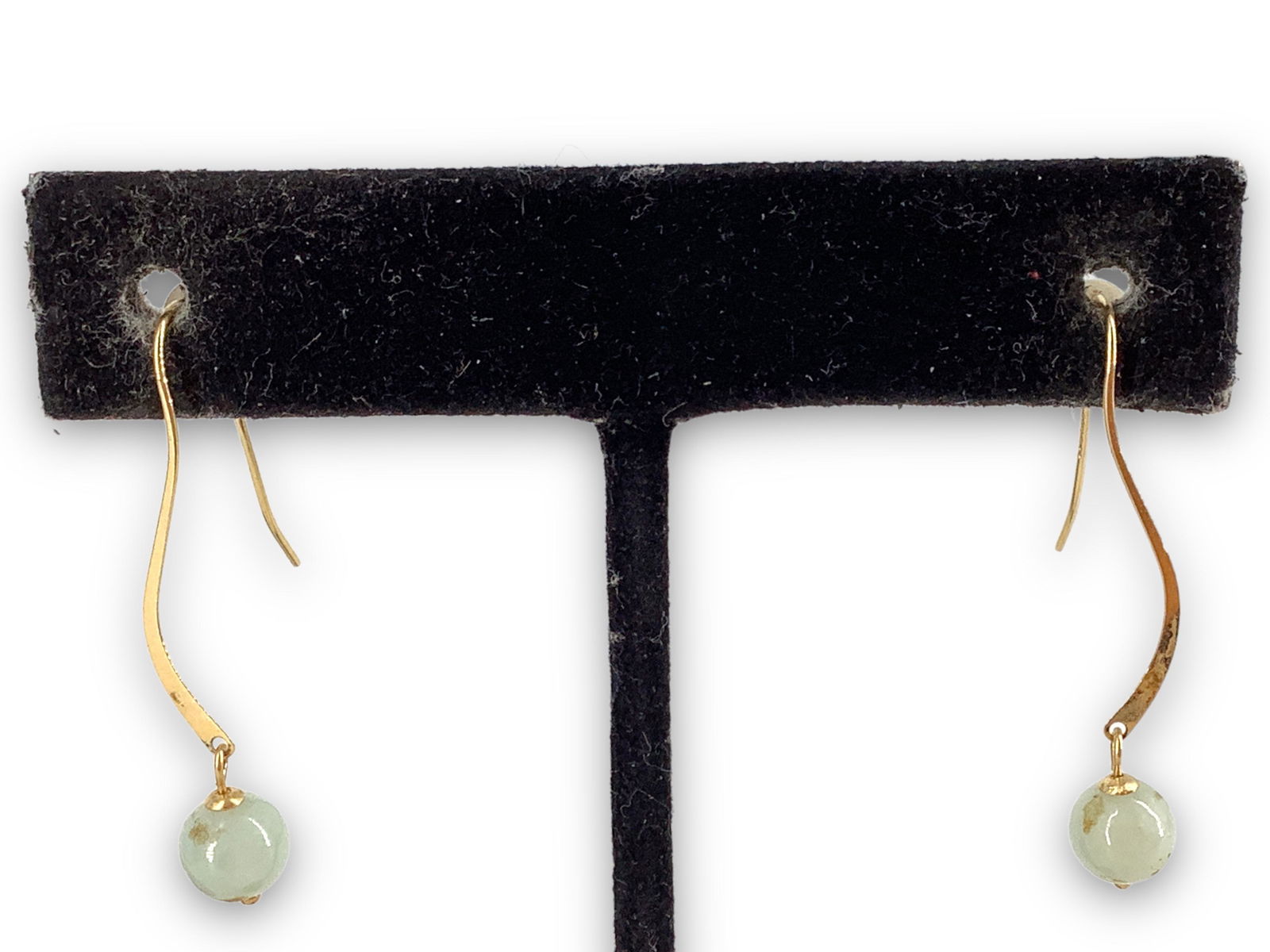 14kt Yellow Gold & Jadeite Dangle Earrings (1 of 3)