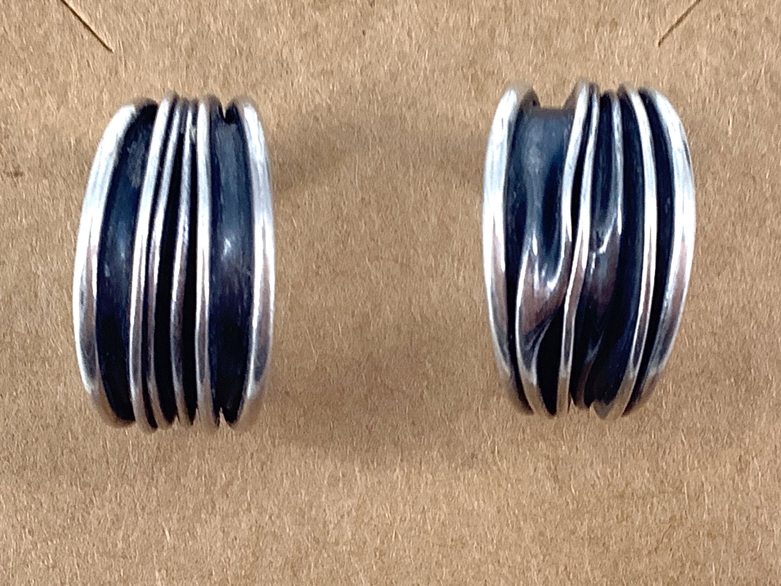Sterling Silver Half Hoop Earrings (1 of 3)