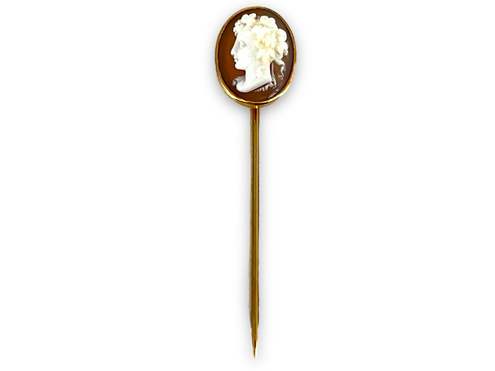 14kt Gold Cameo Stick Pin (1 of 4)