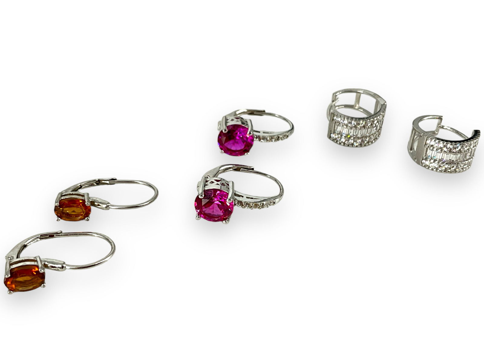 Three Pairs Of Sterling Silver Earrings (1 of 4)