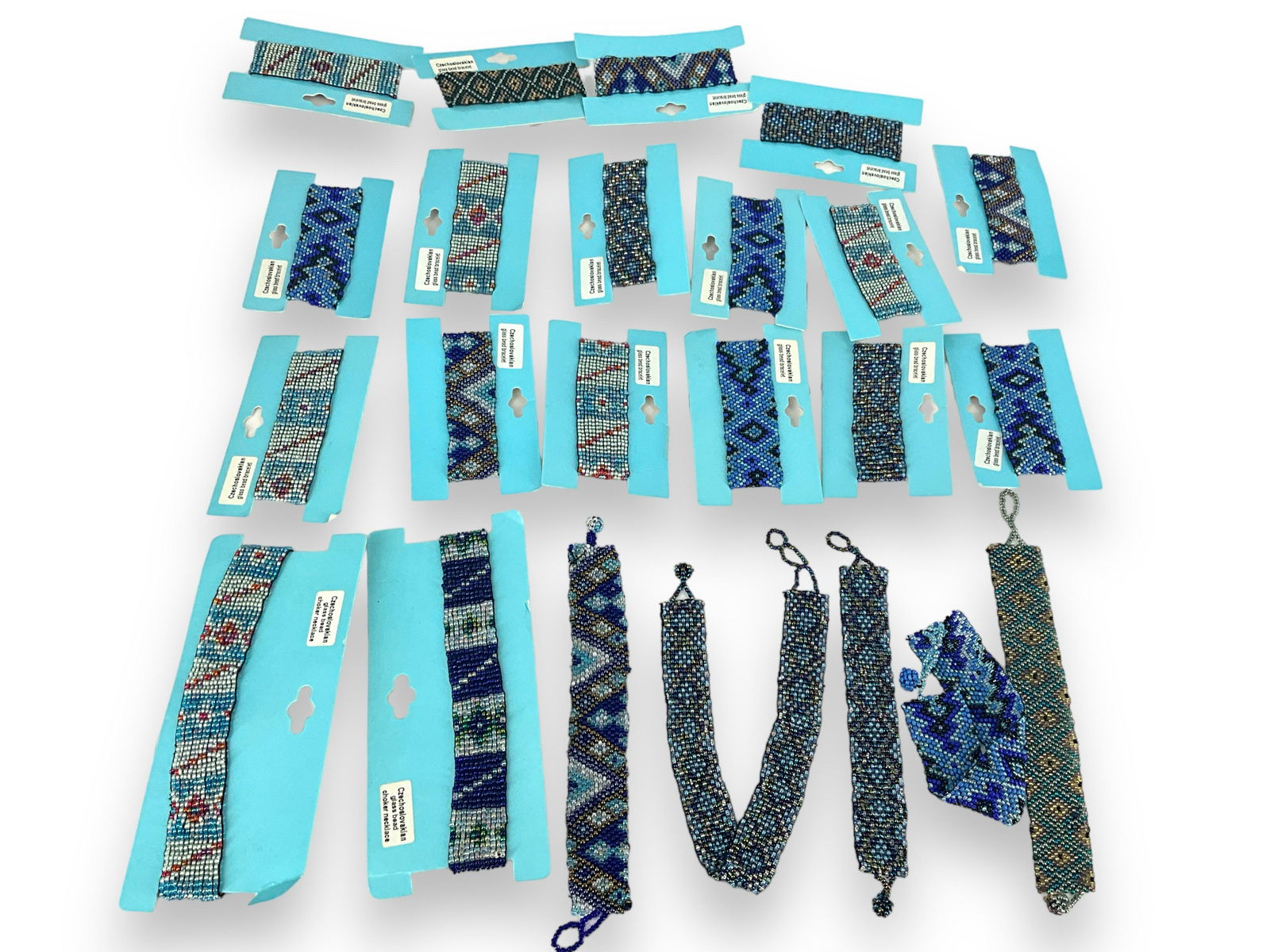 Assorted Woven Glass Beaded Necklaces & Bracelets (1 of 7)