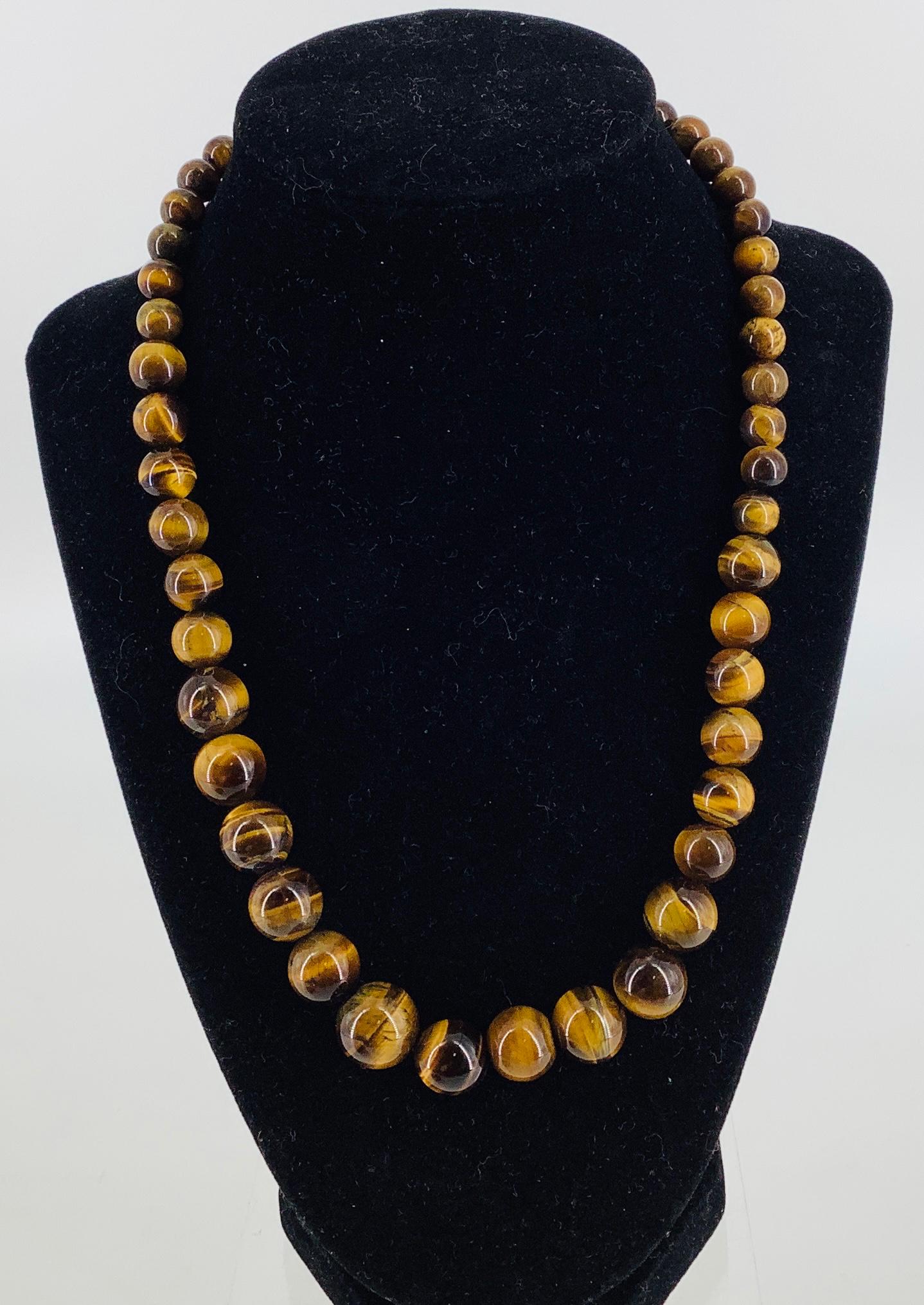 Tigers Eye Statement Necklace (1 of 2)