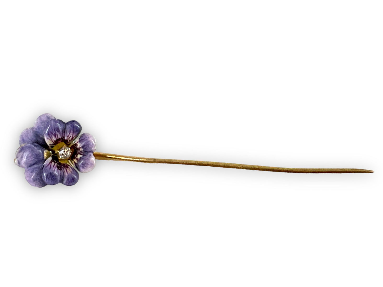 Victorian 14kt Gold Floral Stick Pin (1 of 3)