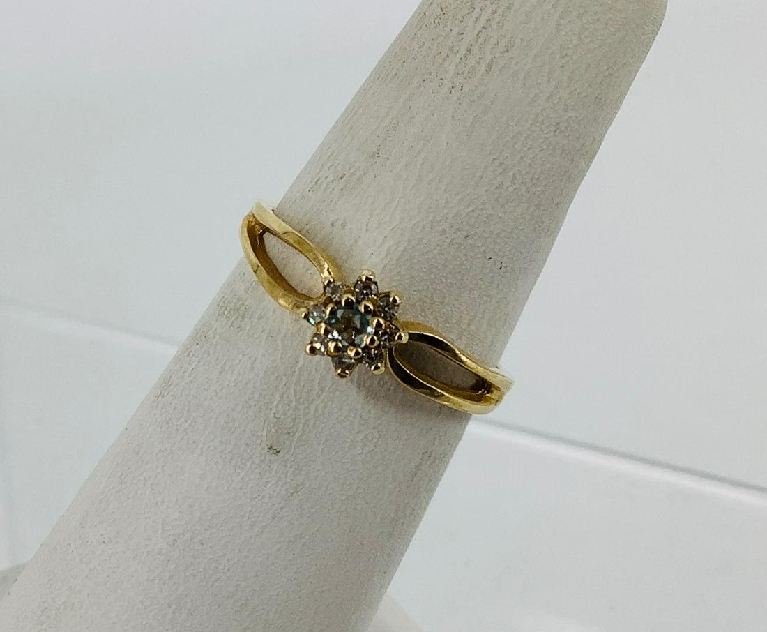 10kt Yellow Gold Ring With Diamonds (1 of 6)