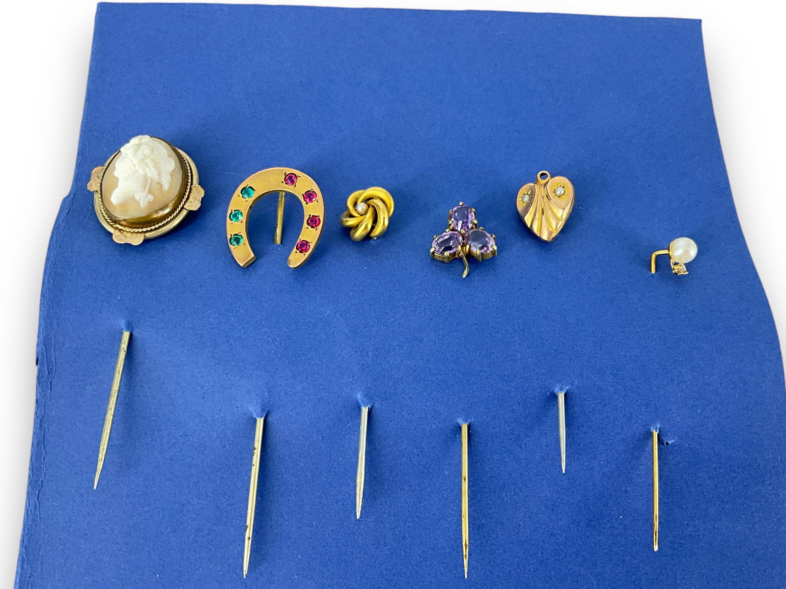 Six Antique - Vintage Stick Pins (1 of 4)