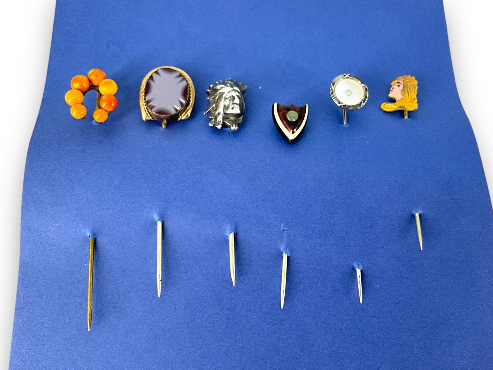 Six Antique - Vintage Stick Pins (1 of 6)