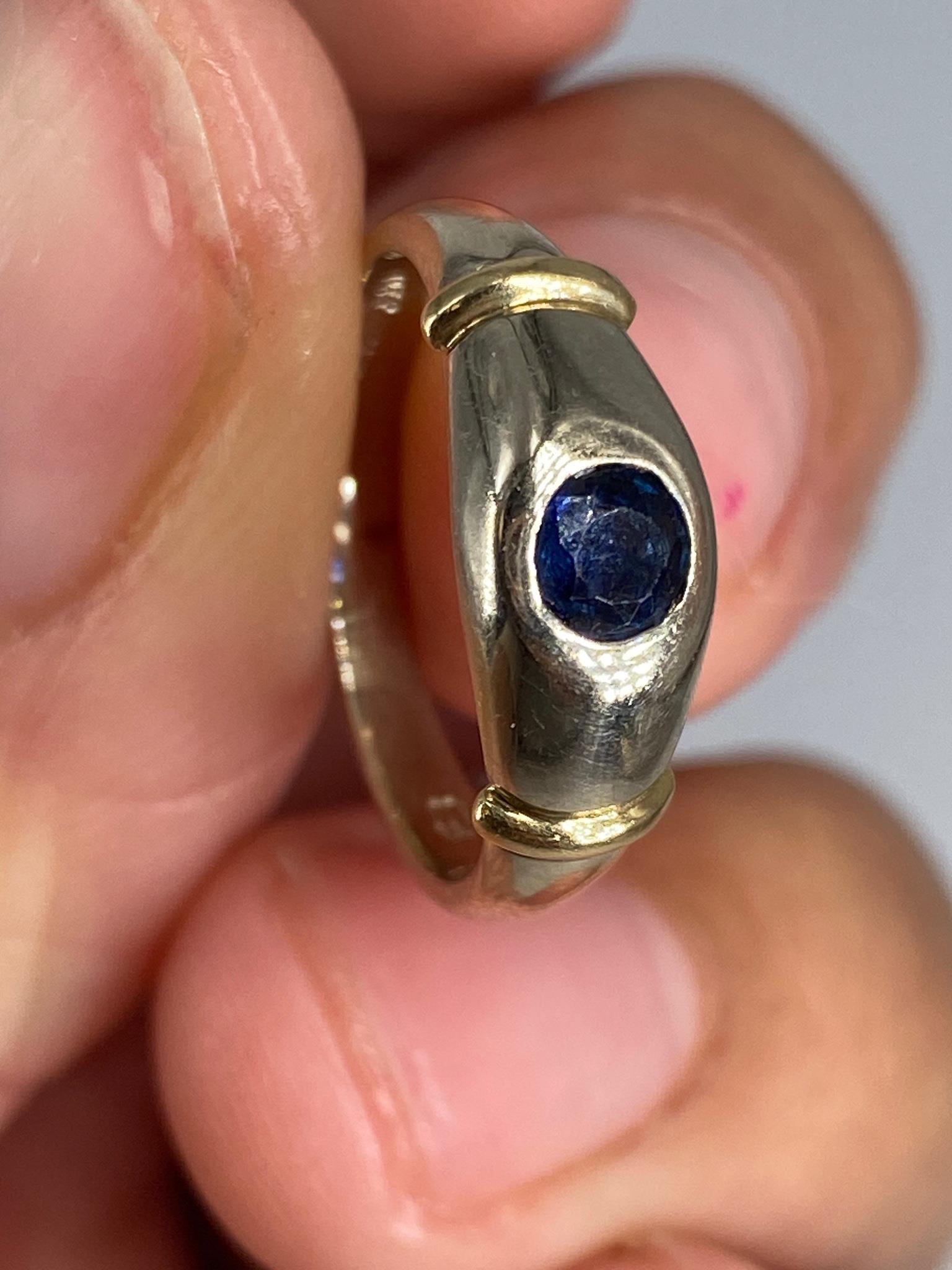 14kt White Gold and Sapphire Gemstone Ring (1 of 5)