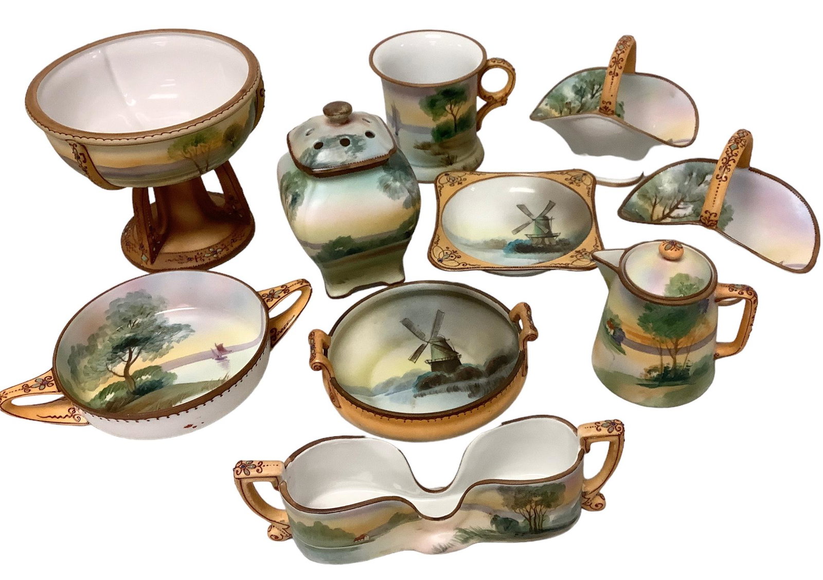 Set of Ten Nippon Assorted Decorative Items (1 of 4)