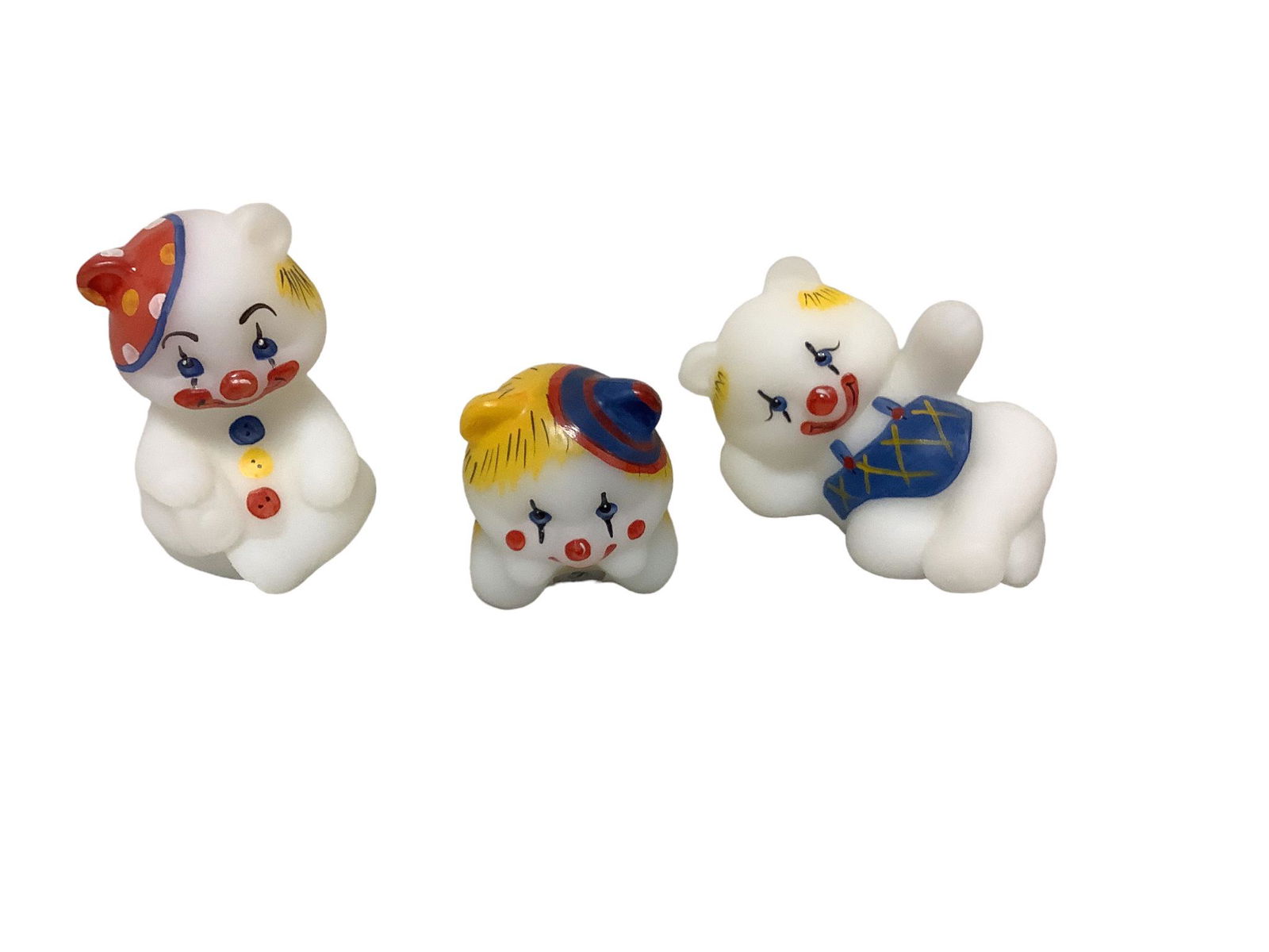 Fenton Glass Clown Bear Figurines (1 of 3)