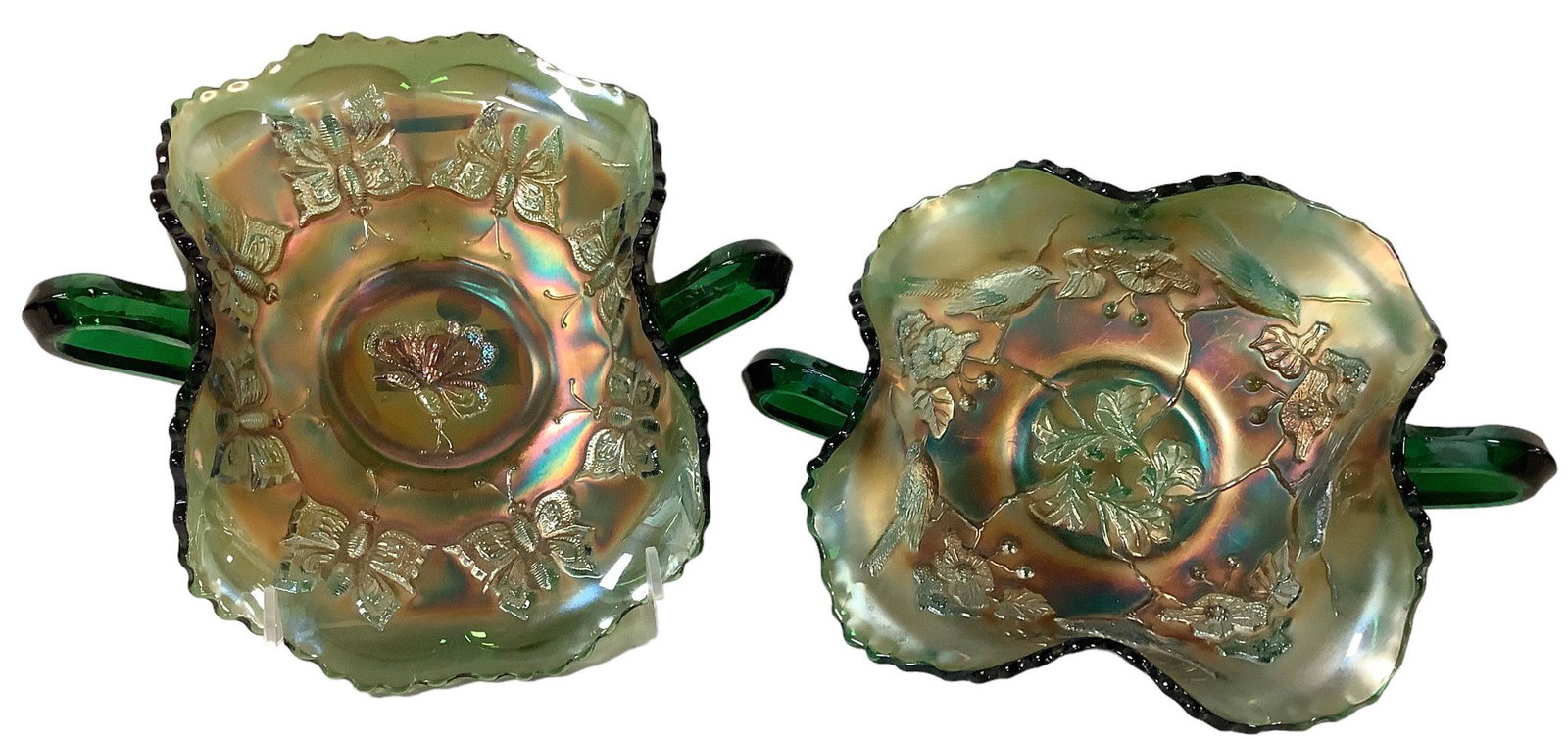 Bird & Butterfly Motif Double BonBon Dishes (1 of 2)