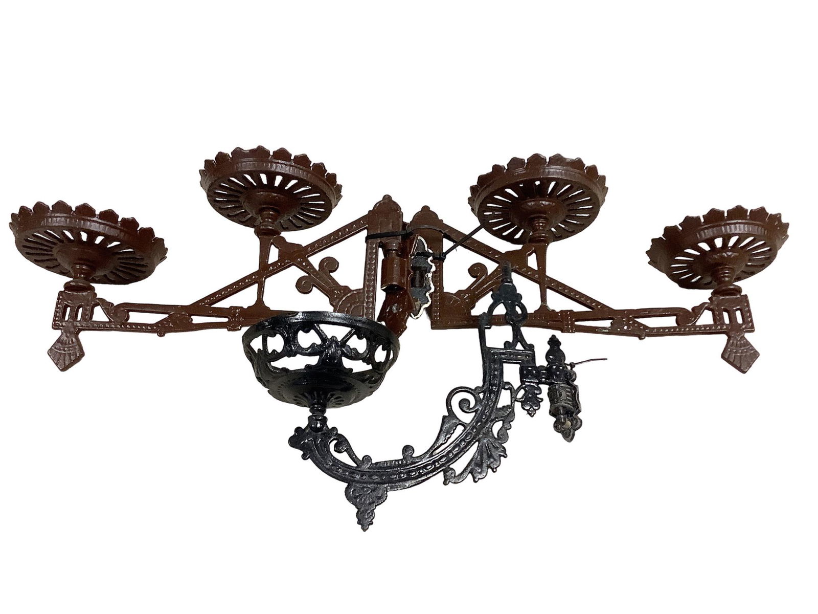 Cast Iron Oil Lamp Sconces (1 of 2)