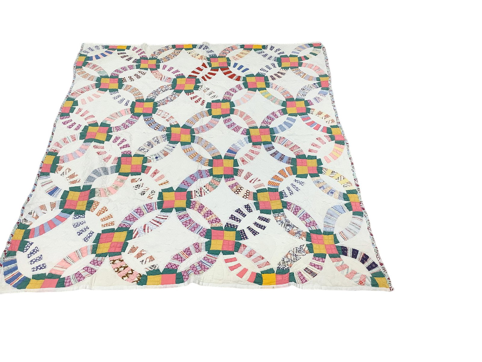 Quilt: Quilt 80î x 70î some staining and wear.