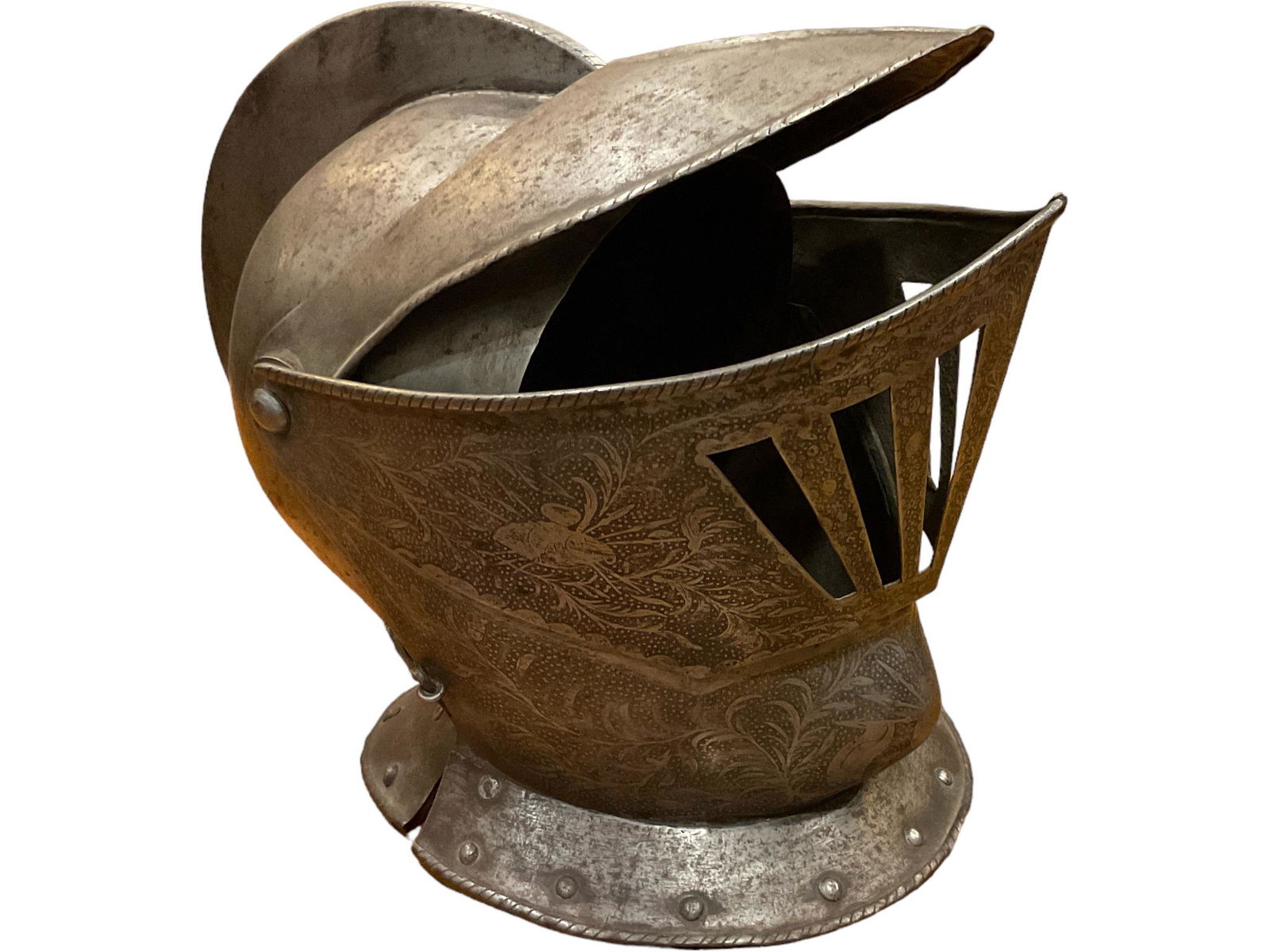 Very Rare Damascus Steel Crusaderís Helmet (1 of 12)