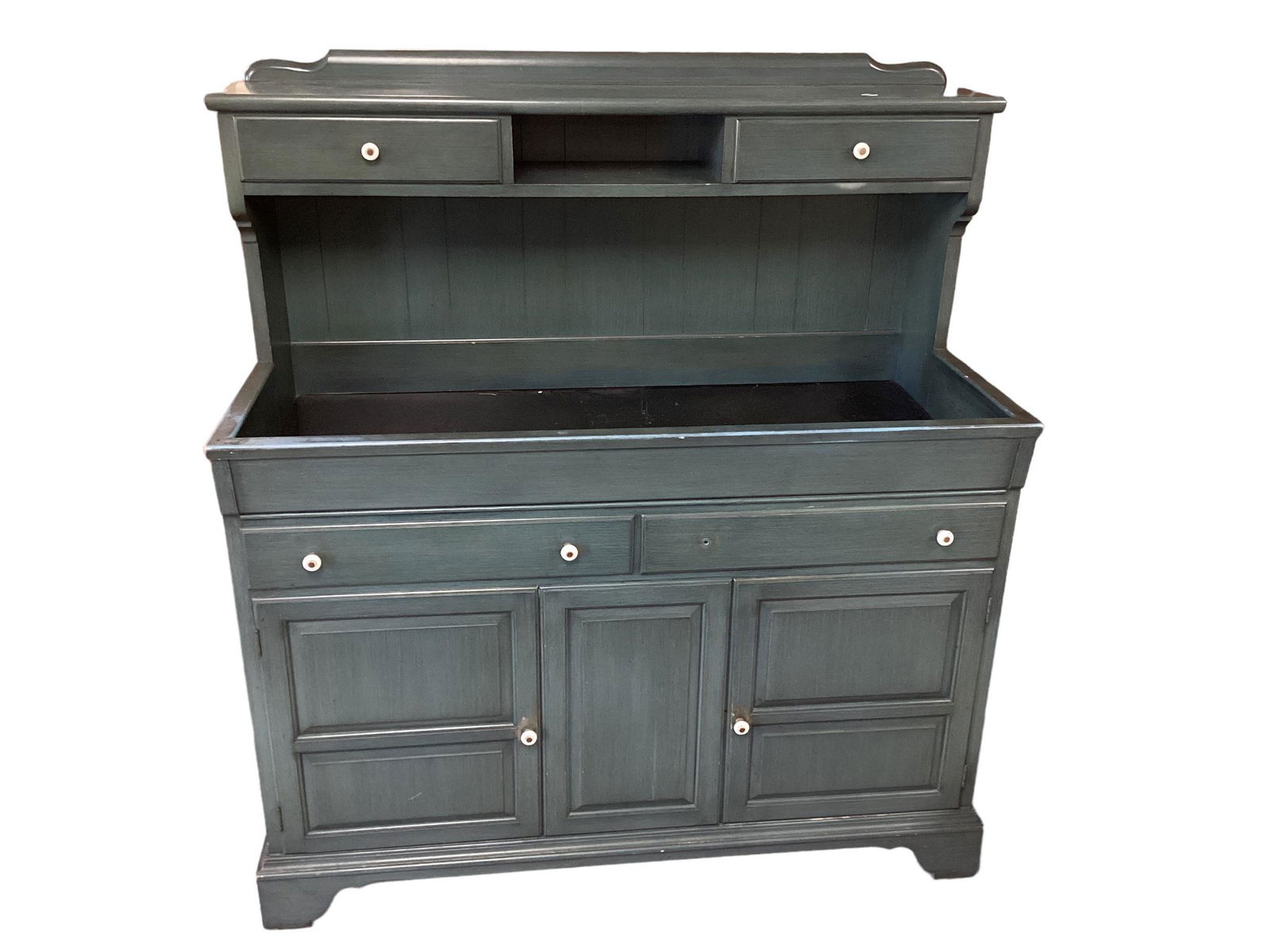 Contemporary Blue Painted Dry Sink (1 of 1)