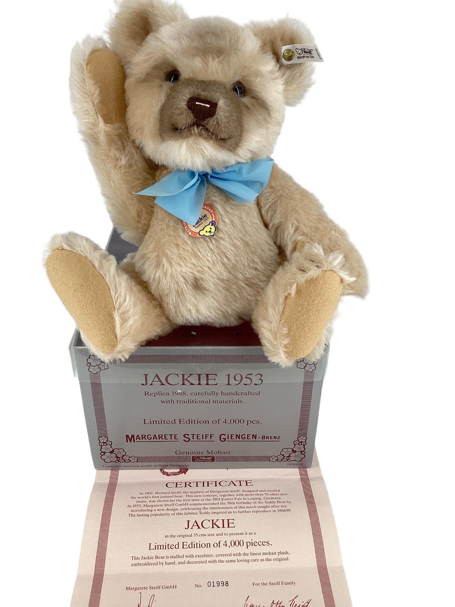 Steiff ìJackieî Limited Edition Teddy Bear Replica (1 of 3)