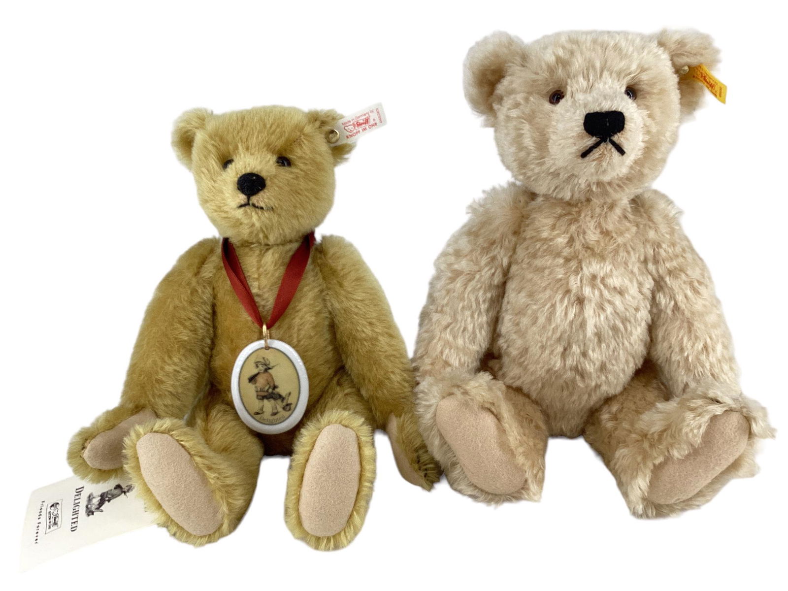 (2) Steiff Bears "Delighted" and Danbury Mint Summer "Sunny" (1 of 2)