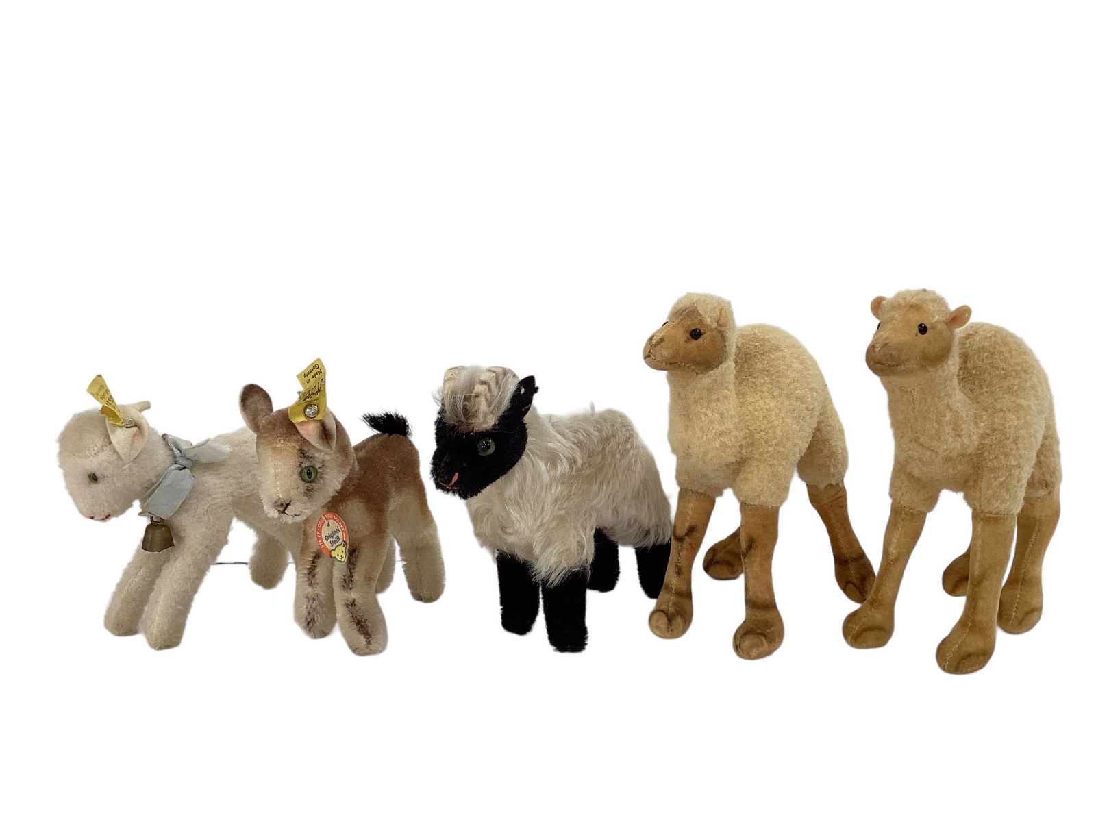 2 Tagged Steiff Animals, 3 More Probably Steiff (1 of 3)