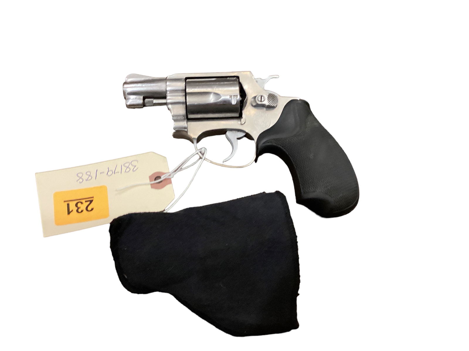 Smith & Wesson Model 60 .38 S&W Special Revolver SN: 91817: Smith & Wesson Model 60 .38 S&W Special Revolver SN: 91817, including soft side holster. Be aware of additional charges as shipping restrictions require all handguns to ship via Overnight UPS, Adult S